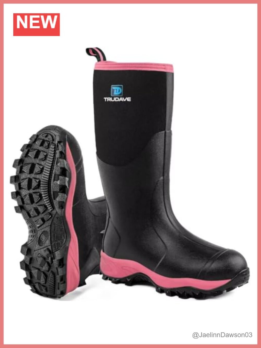 Waterproof Insulated Rain Boots for Women with Steel Shank, Mid-Calf